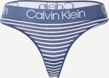 Calvin Klein Underwear Thong in Blue: front