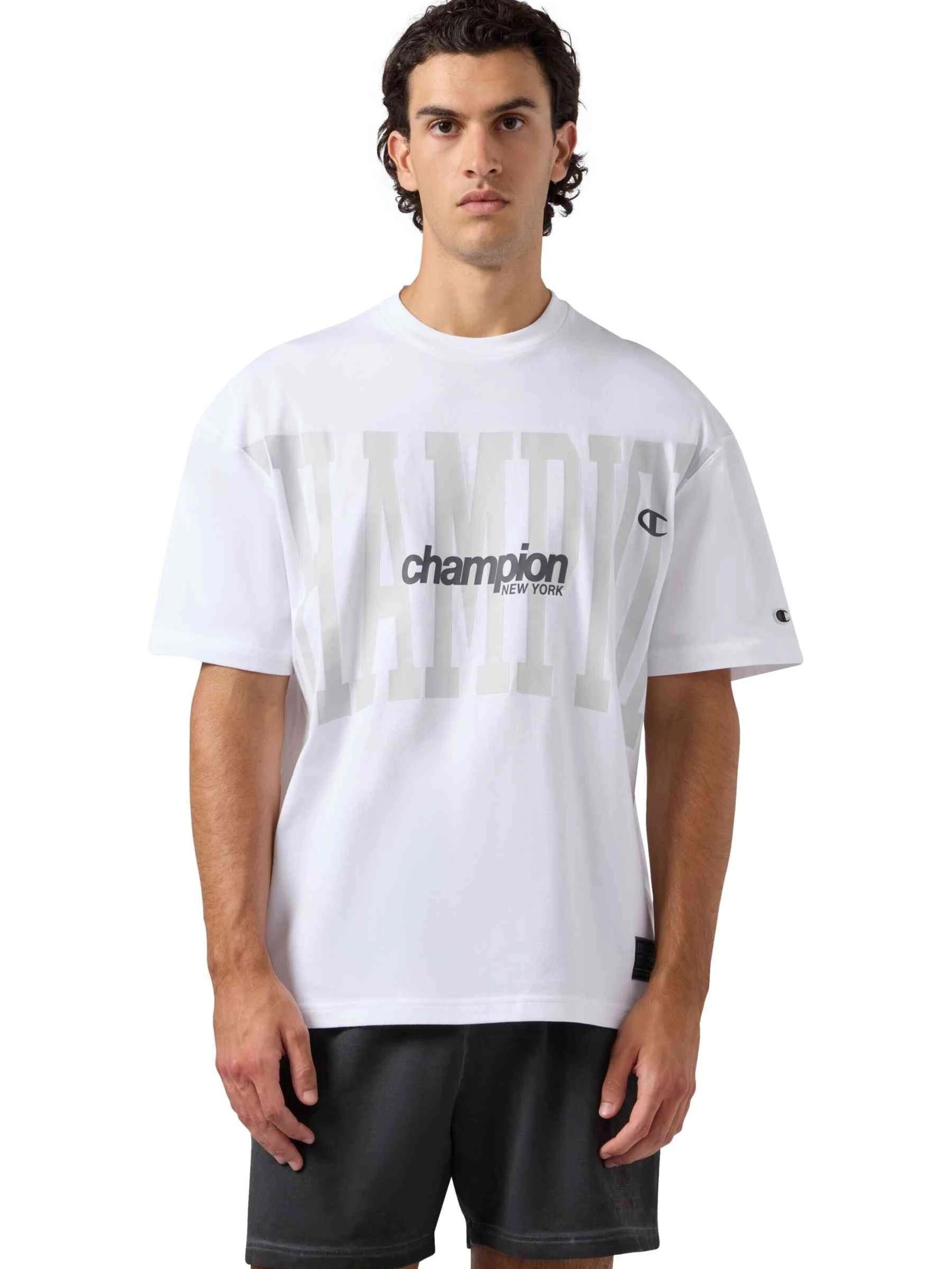 Champion -DO NOT USE- Shirt 'Camiseta champion blanca maxi logo urban contemporary tee'‌‌‌‌‌‌‌‌‌ in Weiß: Vorderseite