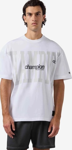 T-Shirt 'Camiseta champion blanca maxi logo urban contemporary tee' Champion -DO NOT USE- en blanc : devant