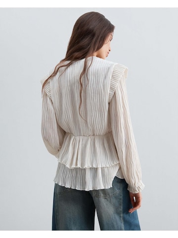 Scalpers Scpleated Blouse ' ' in Weiß
