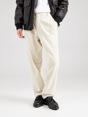 Loosefit Pantaloni con pieghe 'Kai' di BOSS in beige: frontale