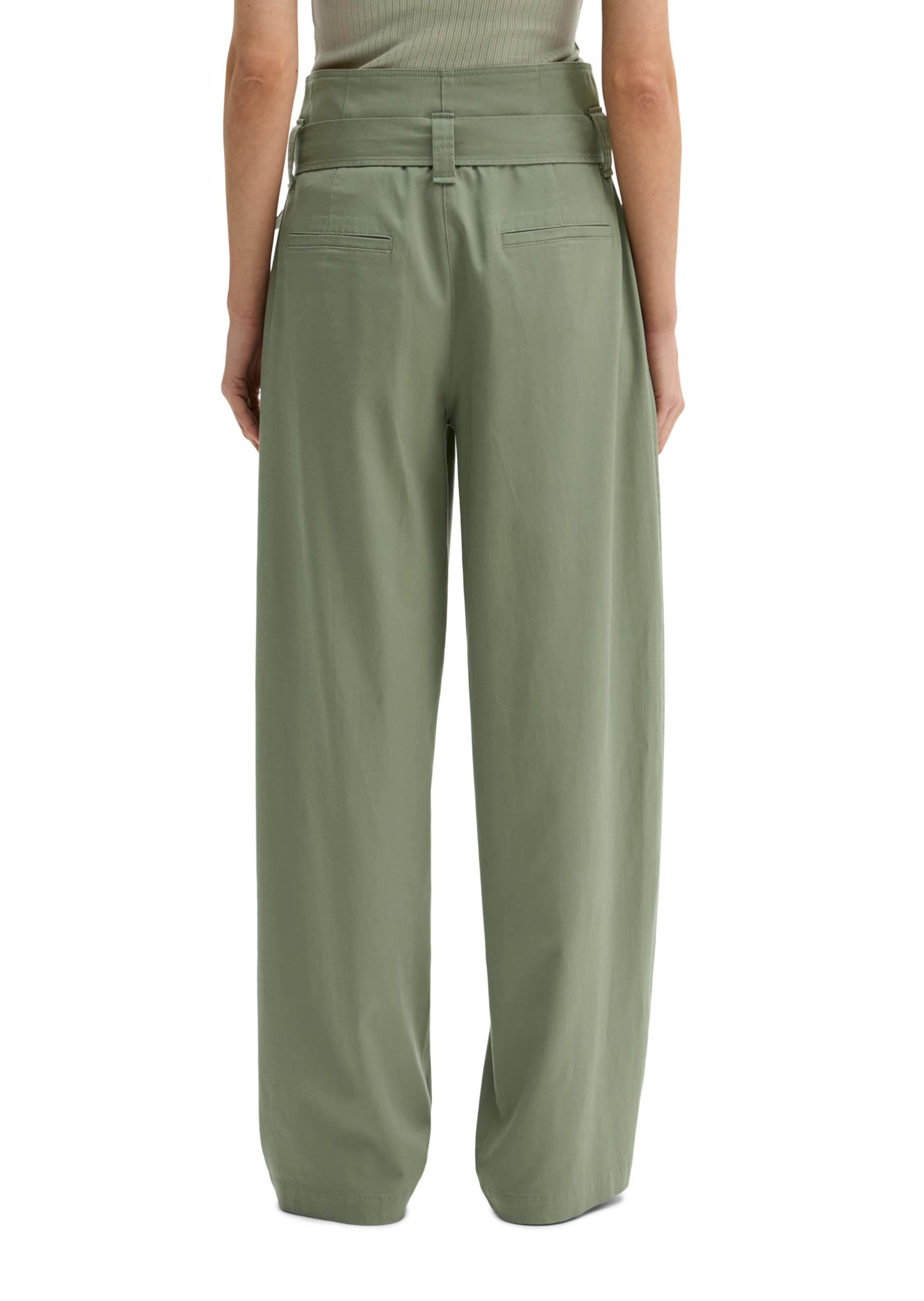 Wide Leg Pantalon à pince Marc O'Polo en vert
