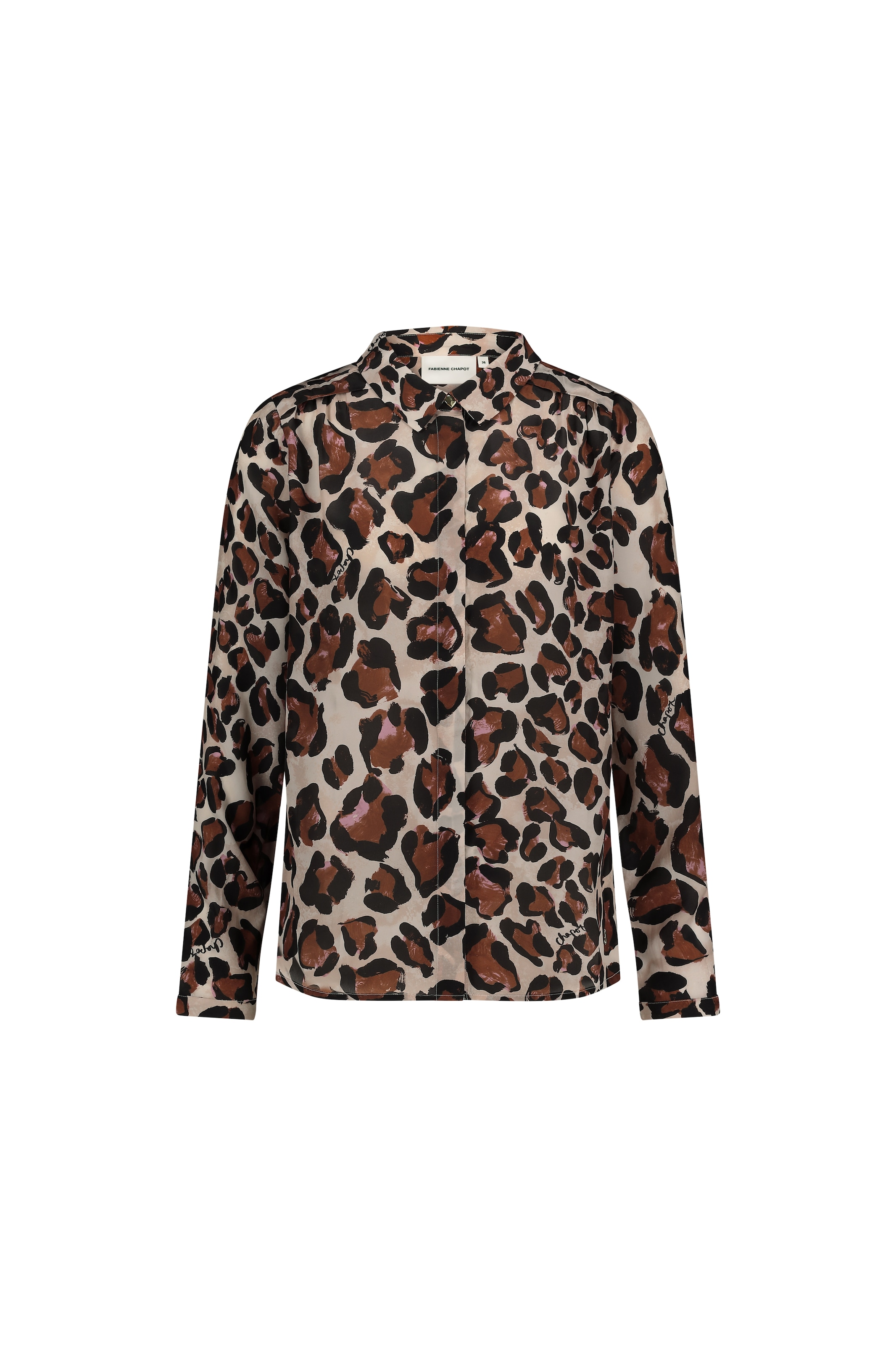 Fabienne Chapot Blouse in Bruin: voorkant