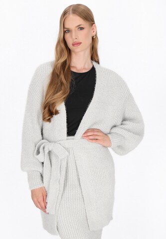 Cardigan oversize DreiMaster Vintage en gris : devant