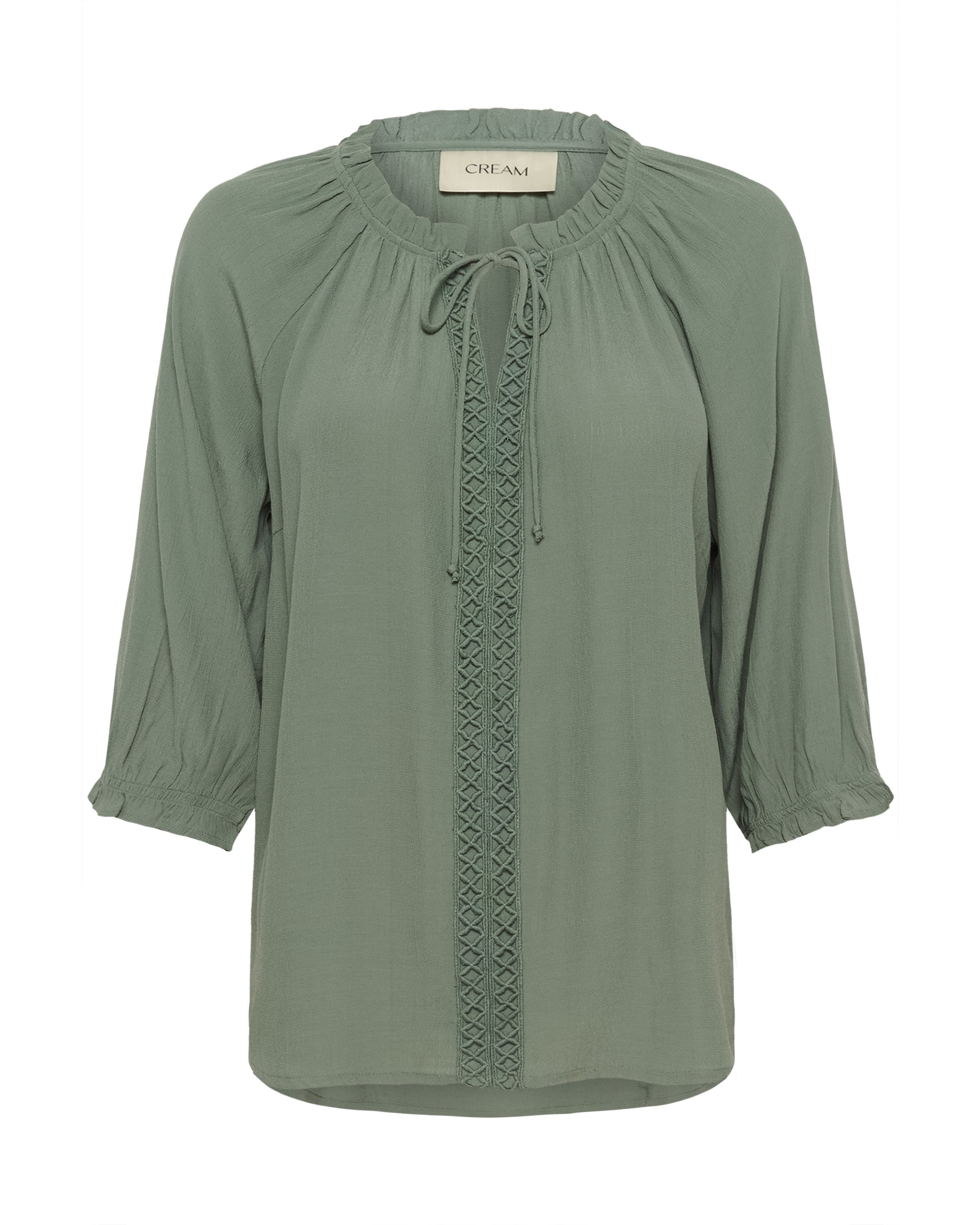 Cream Bluse 'CRNana' i grøn: forside