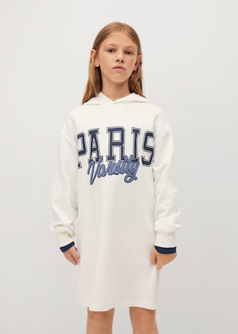 MANGO KIDS Jurk 'Paris' in Wit: voorkant