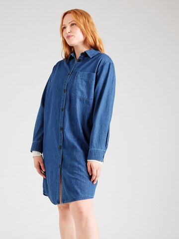 Vero Moda Curve Платье-рубашка 'VMCEloise' в Синий: спереди