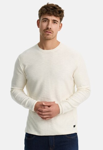 INDICODE JEANS Sweater ' Macedonio ' in White: front