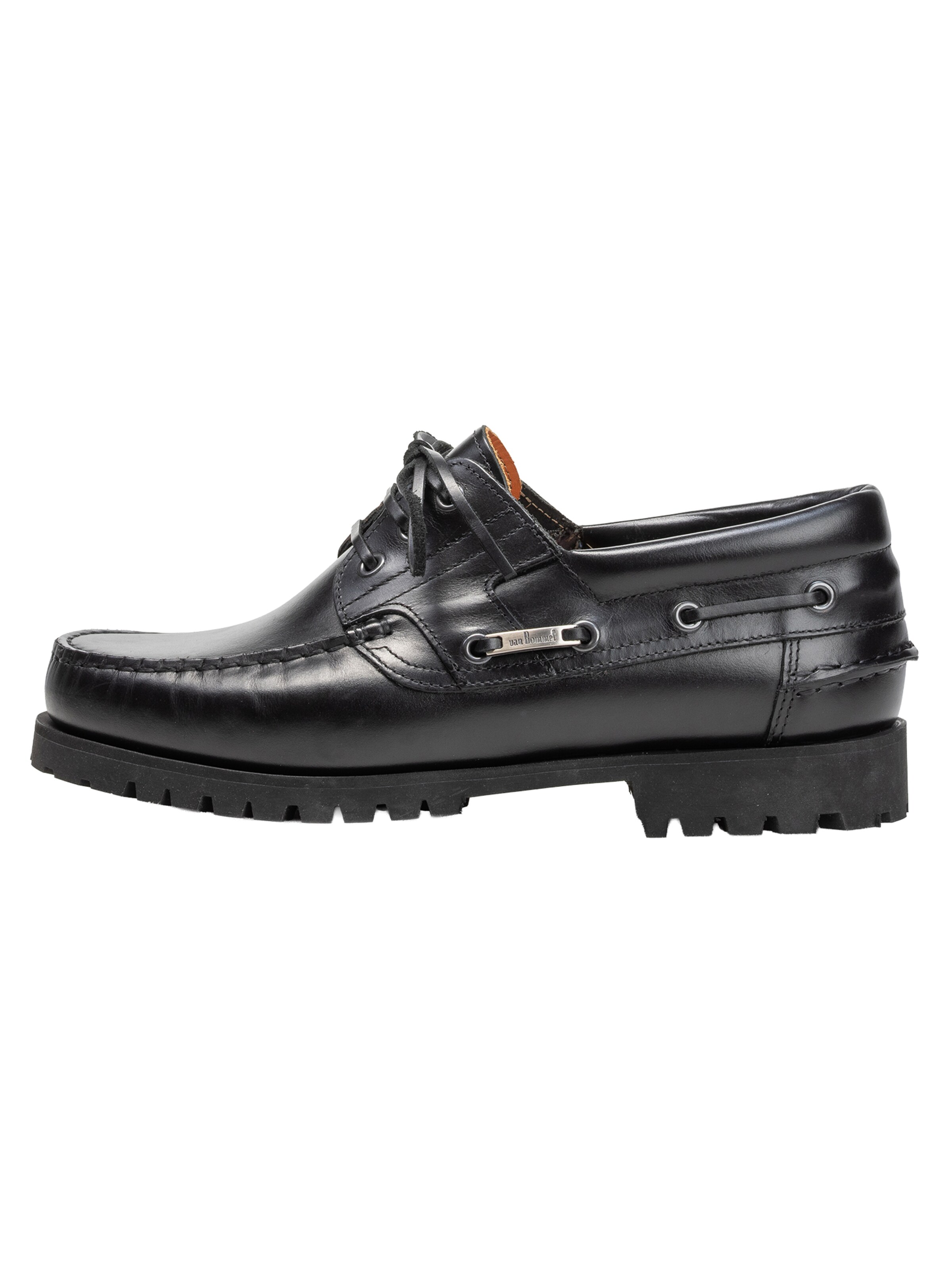 Floris van Bommel Moccasins 'BOAT' in Black: front