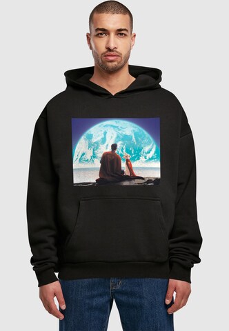 ABSOLUTE CULT Superman Looking At Earth Krypto Cape Ultra Heavy Hoody ' ' in Schwarz: Vorderseite