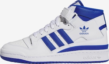 ADIDAS ORIGINALS - Sapatilhas altas 'Forum' em branco: frente