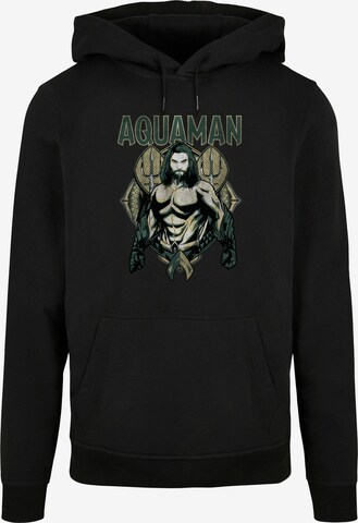 Felpa 'Aquaman - Scales' di ABSOLUTE CULT in nero: frontale