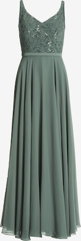 SWING Večerna obleka | zelena barva: sprednja stran