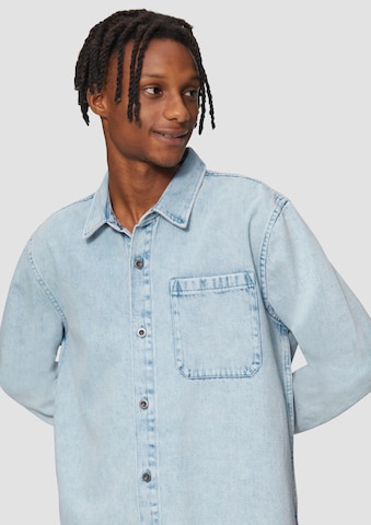 QS Regular fit Overhemd in Blauw