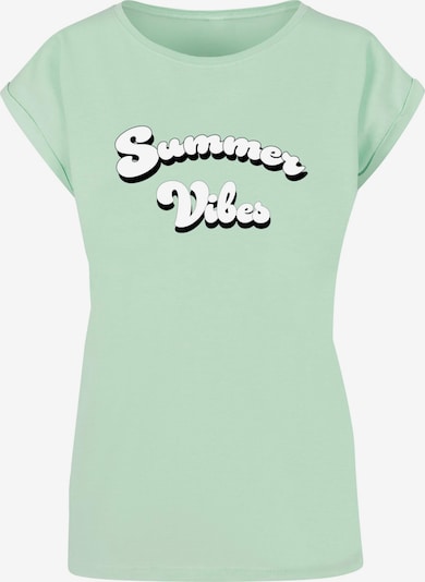Merchcode T-shirt 'Summer Vibes' en menthe / noir / blanc, Vue avec produit