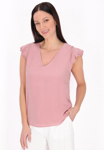 Camicia da donna 'Fashion Look' di usha BLACK LABEL in rosa: frontale