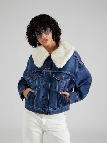 LEVI'S ® Between-season jacket 'Warm Baby Bubble Trucker' in Blue: front