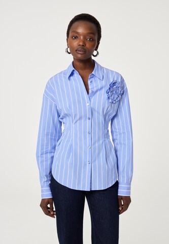 Chemisier Fabienne Chapot en bleu : devant