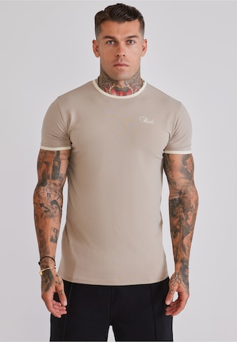 SikSilk Shirt 'Ringer' in Beige: voorkant
