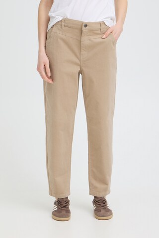 Effilé Pantalon Pulz en beige : devant