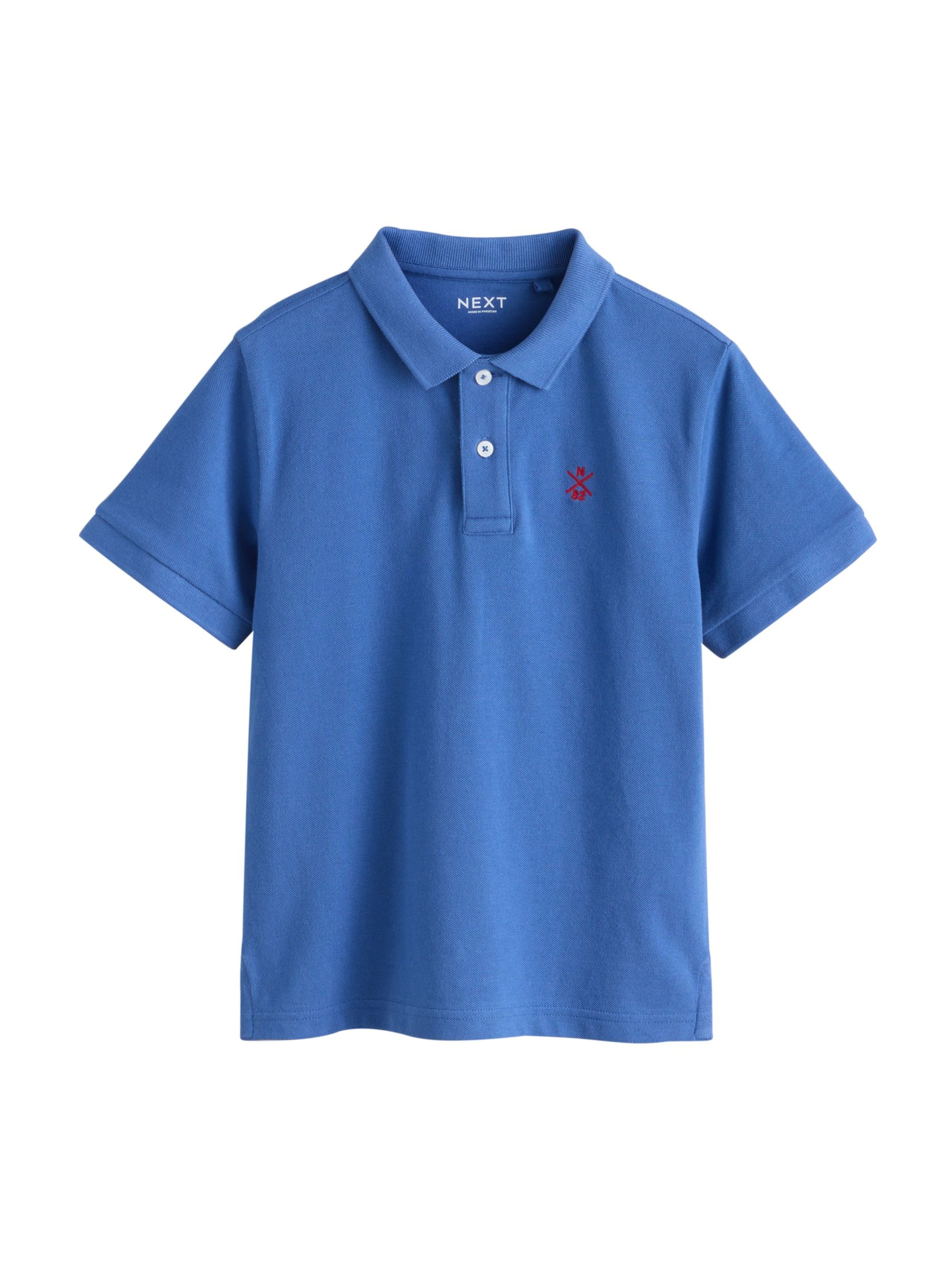 Next Poloshirt in blau, Produktansicht