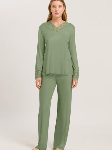 Hanro Pajama ' Elia ' in Green: front