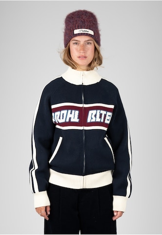 Prohibited Strickjacke 'Letterman' in Blau