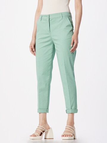 Slimfit Pantaloni con piega frontale di Sisley in verde: frontale
