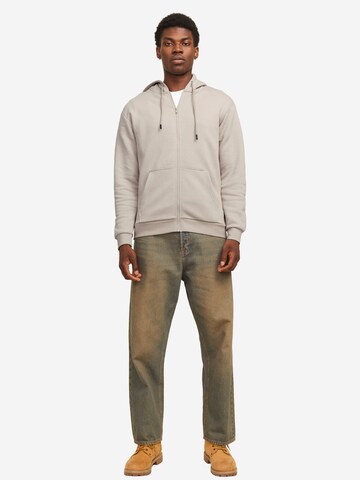 JACK & JONES Sweatjacke 'Bradley'‌‌‌‌‌‌‌‌ in Beige: Vorderseite