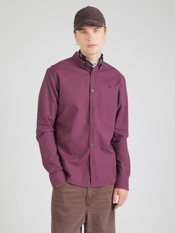 Coupe regular Chemise 'Samuel' Iriedaily en rouge : devant