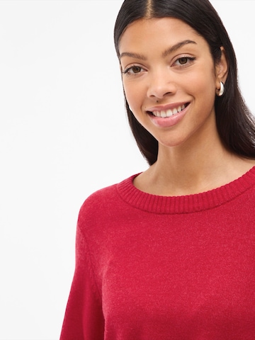 VILA Sweater 'VIRIL' in Red