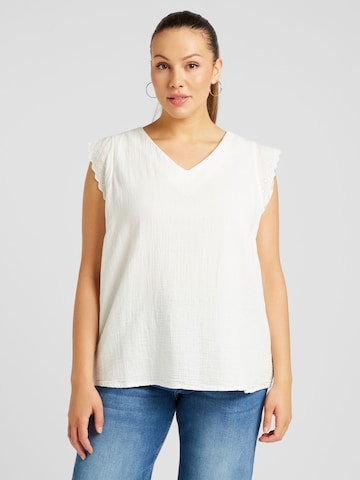 Camicia da donna 'THYRA' di ONLY Carmakoma in bianco: frontale