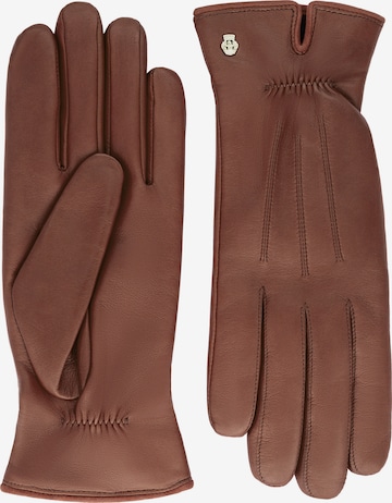 Roeckl Full finger gloves 'ANTWERPEN' in Brown: front