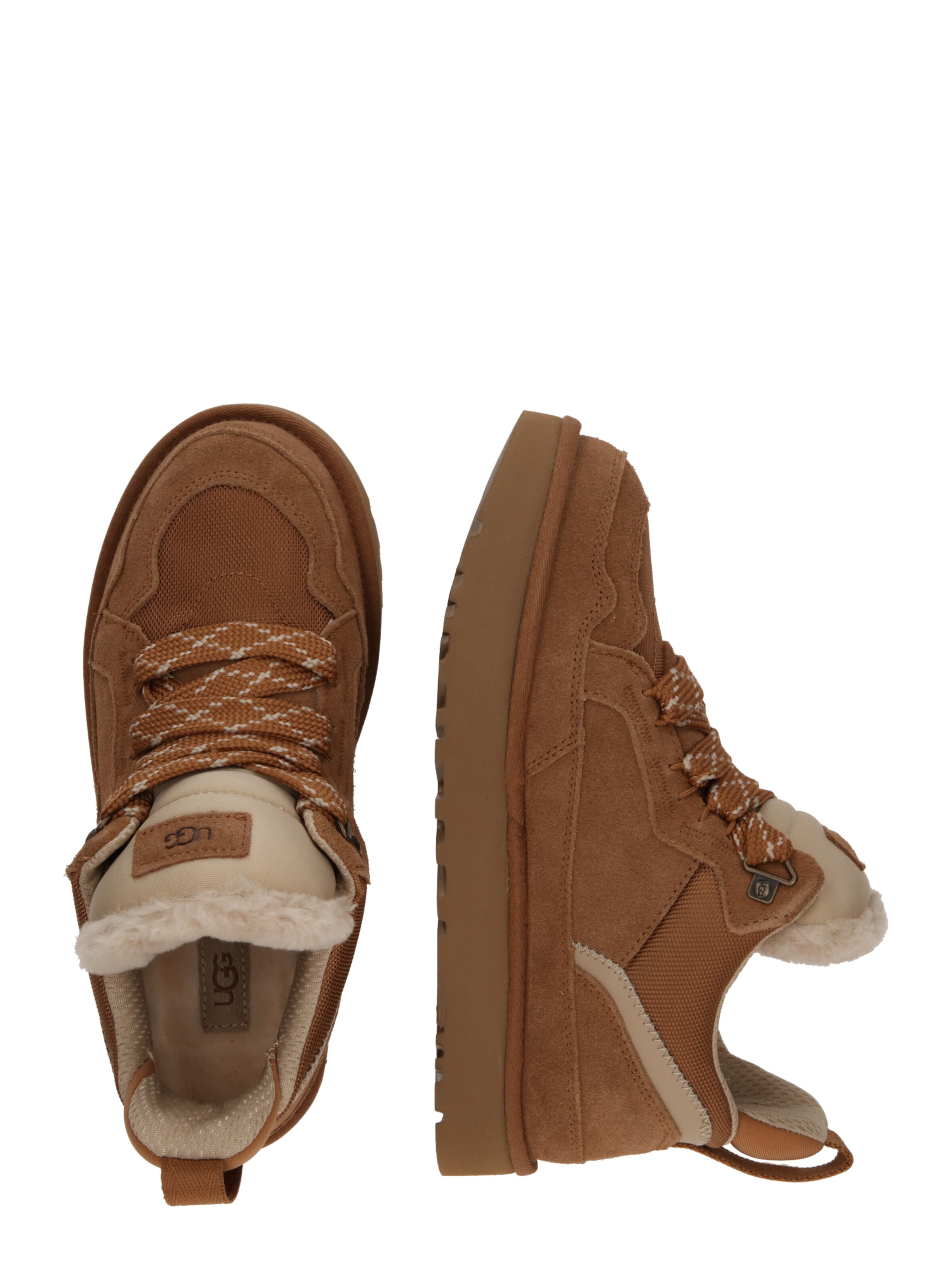 UGG Ботинки на шнуровке 'Lowmel' в Коричневый