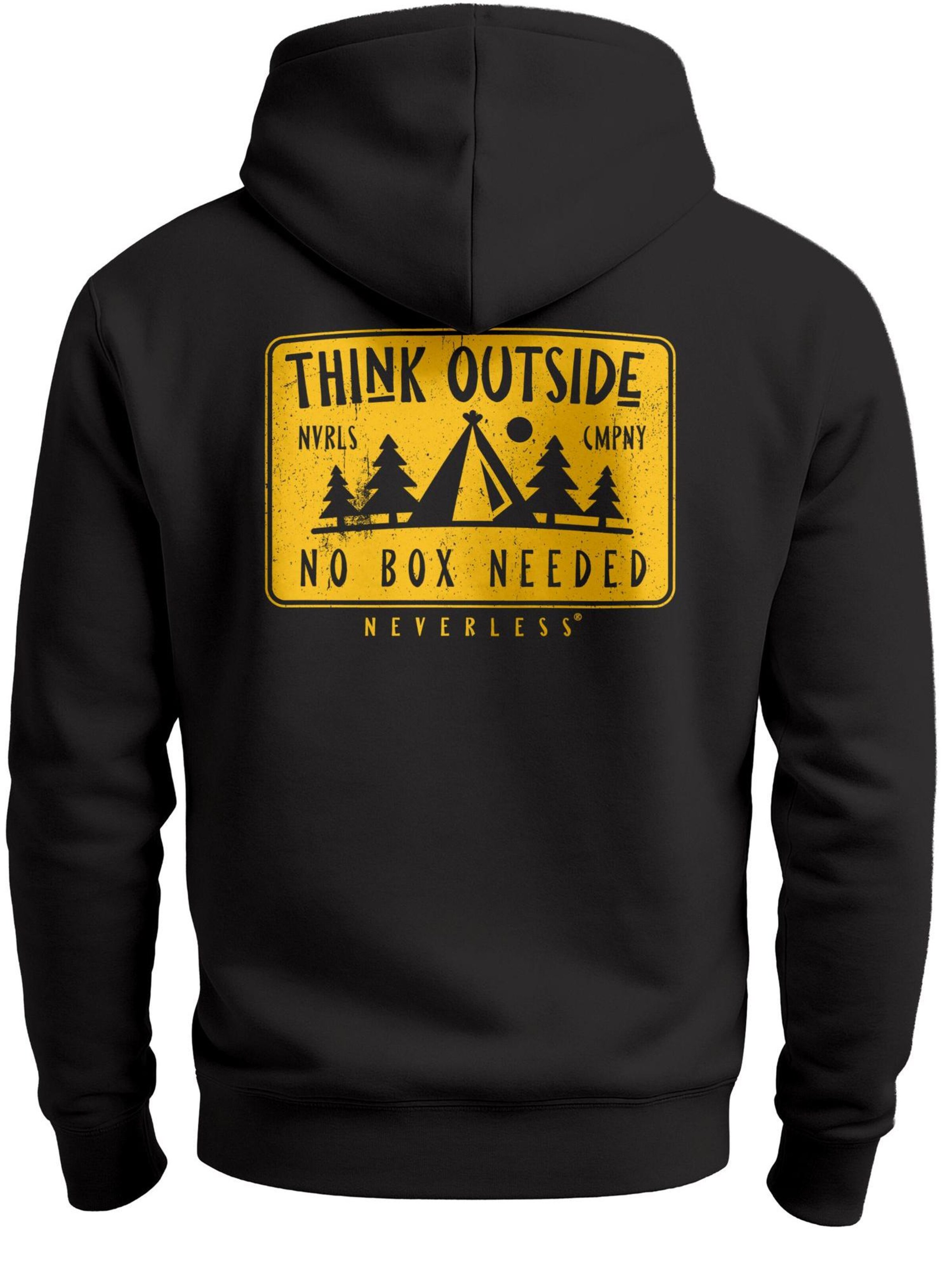 Neverless Sweatshirt 'Think Outside'‌‌‌‌ in Schwarz