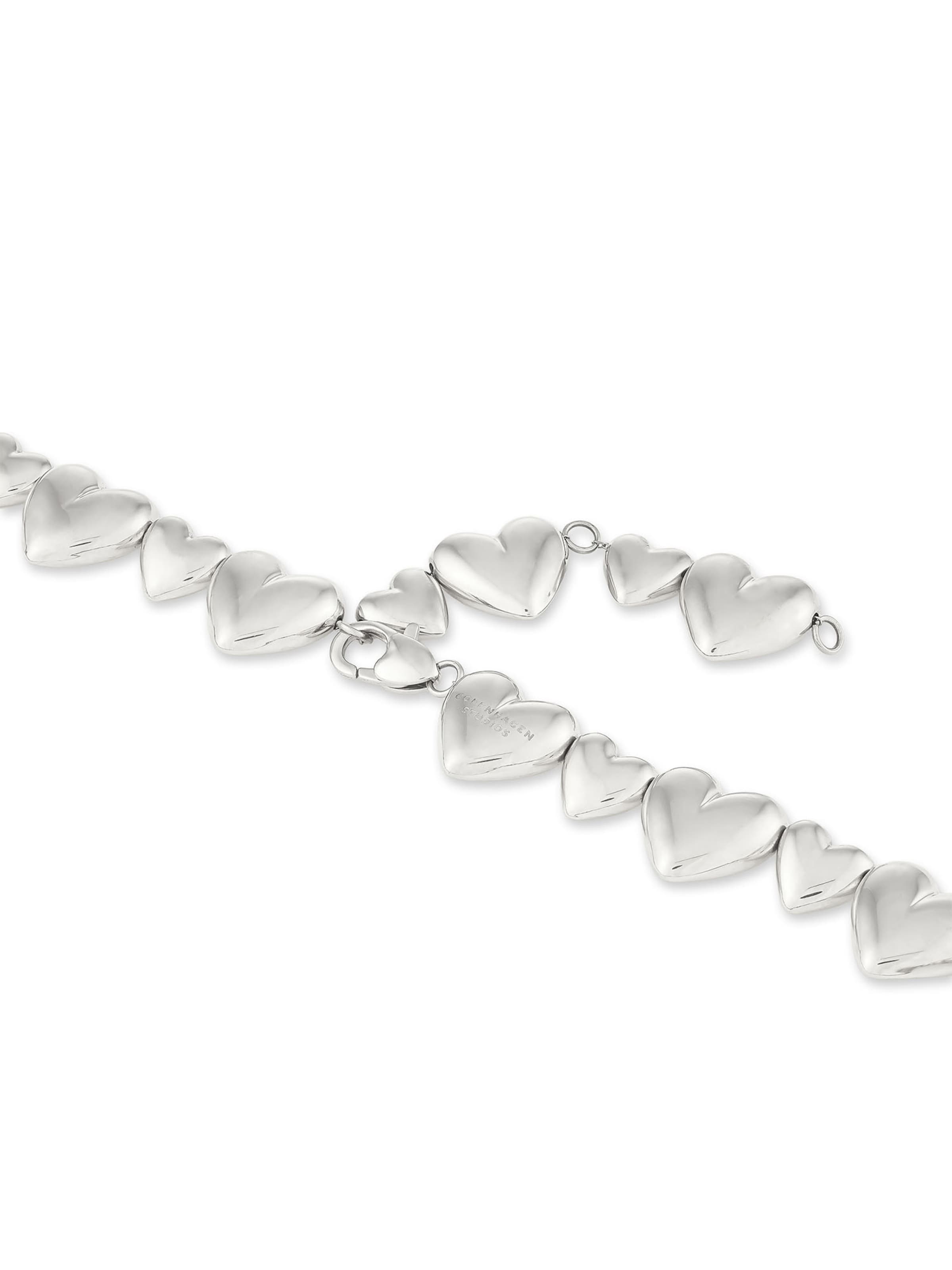 Copenhagen Studios Kette 'Puffy Hearts' in Silber