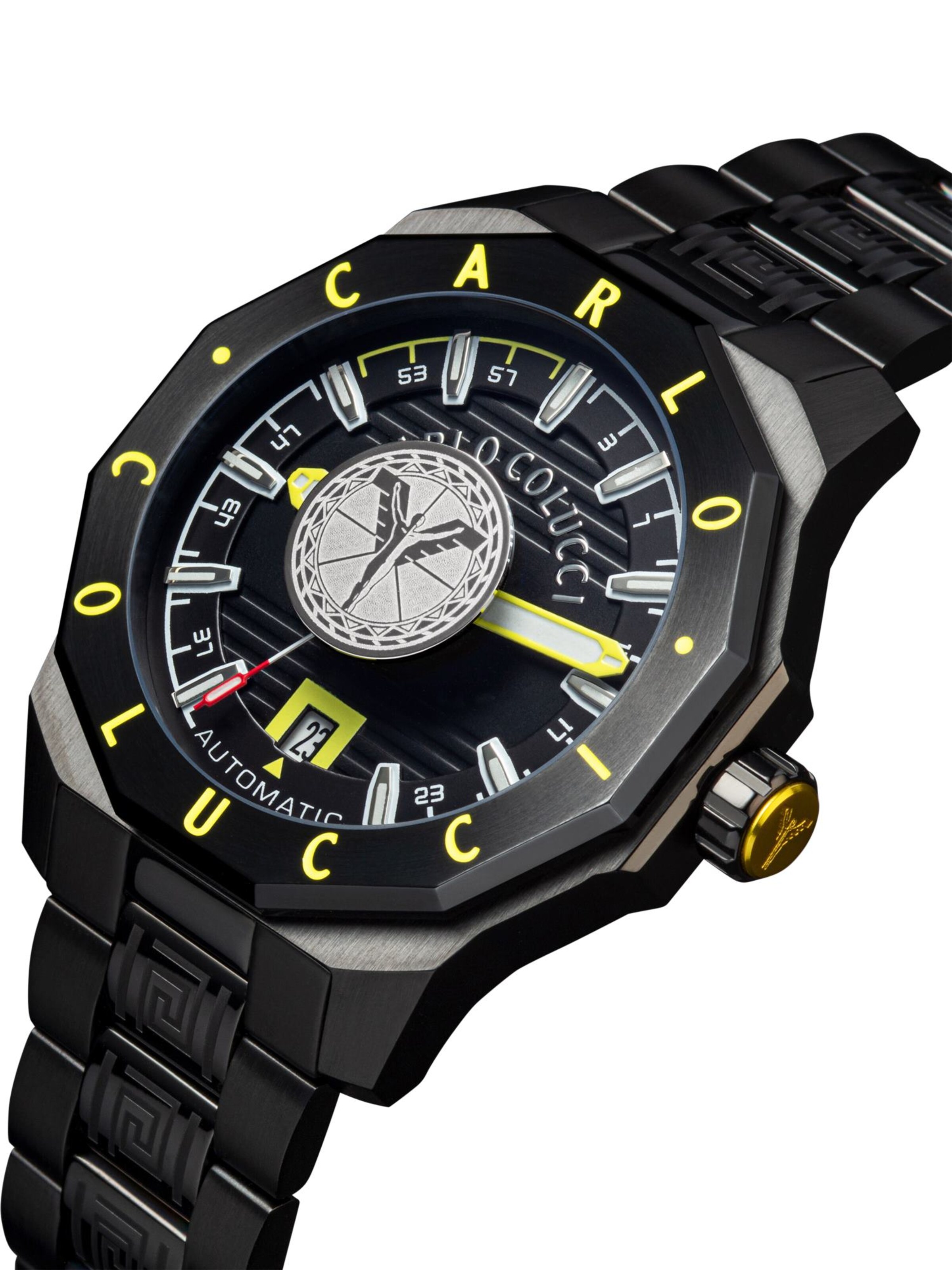 Carlo Colucci Analoog horloge ' Dorigati ' in Zwart