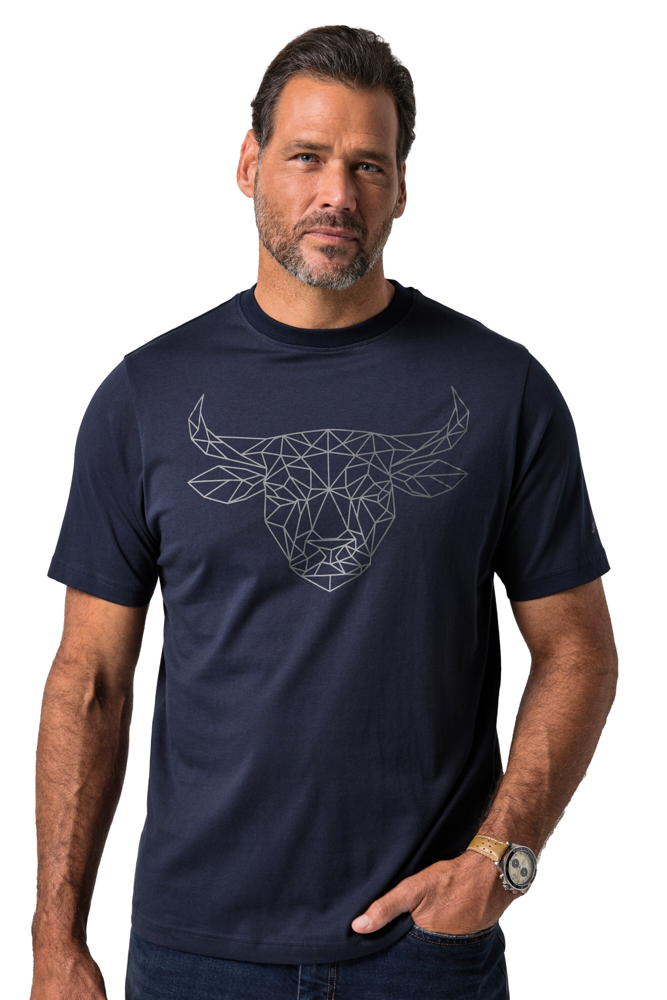 JP1880 Shirt in Blau: Vorderseite