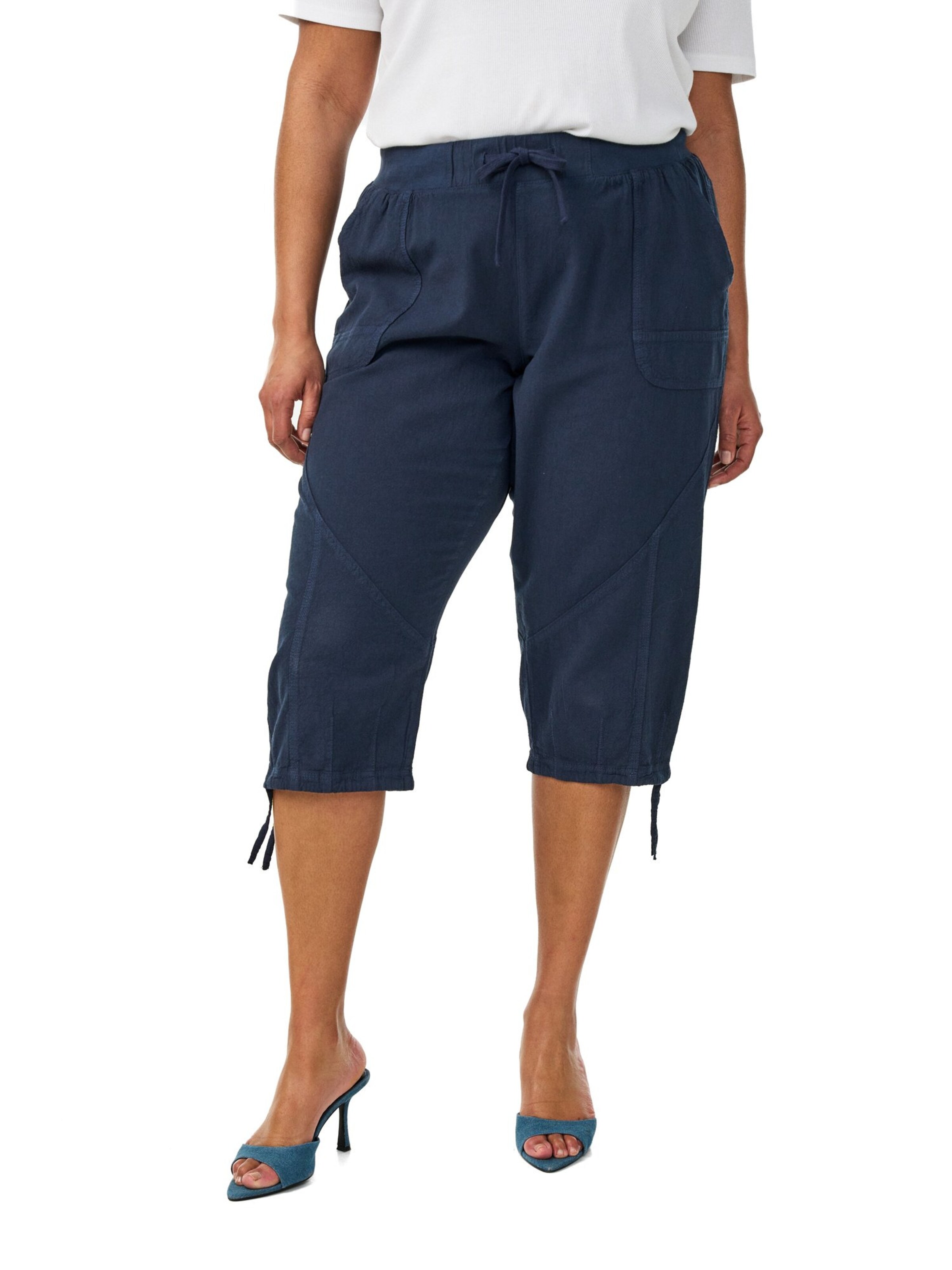 Zizzi Voľný strih Nohavice 'Jeasy' - Modrá: predná strana