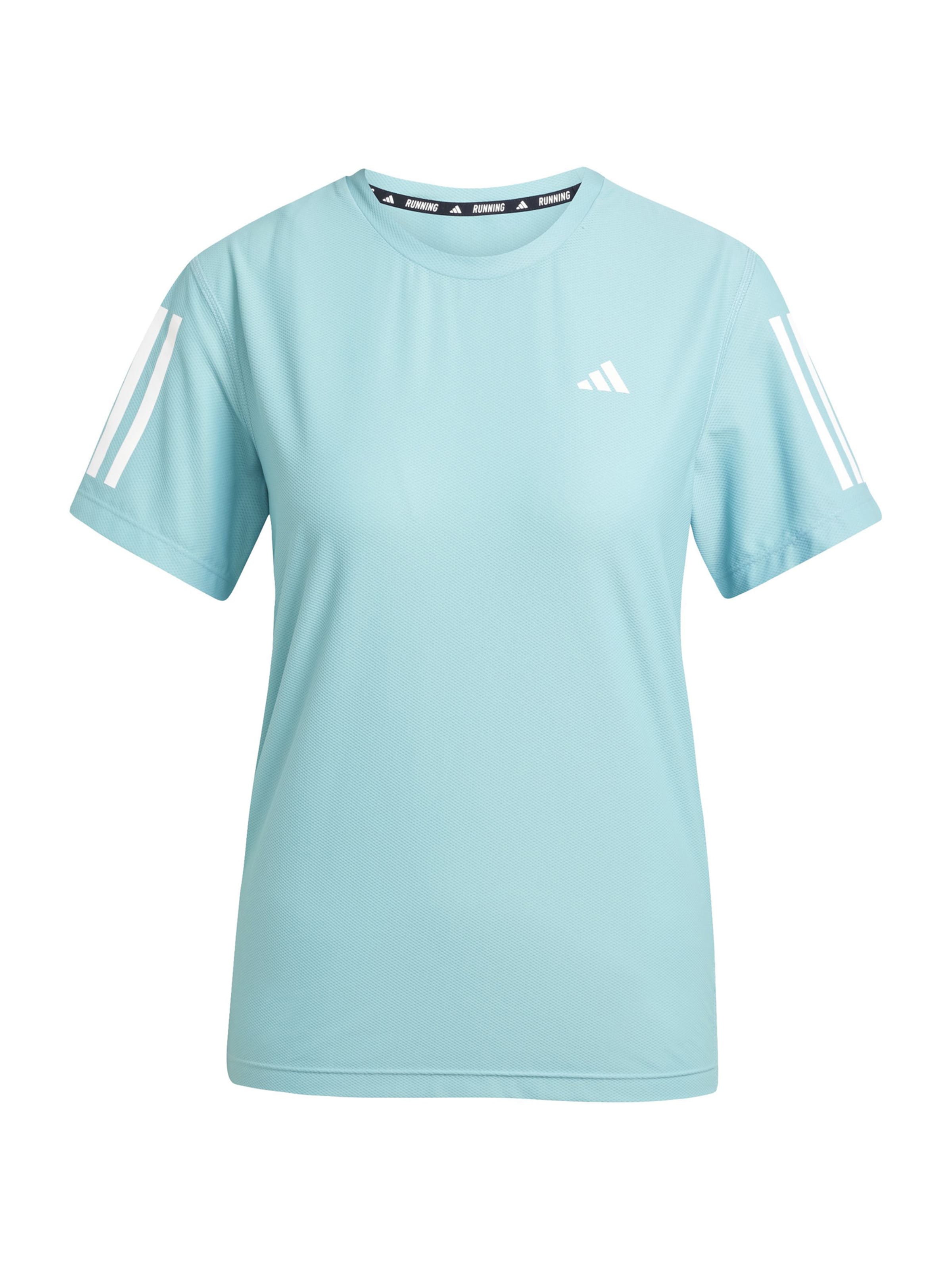 ADIDAS PERFORMANCE T-shirt fonctionnel 'Own The Run' en turquoise / blanc, Vue avec produit