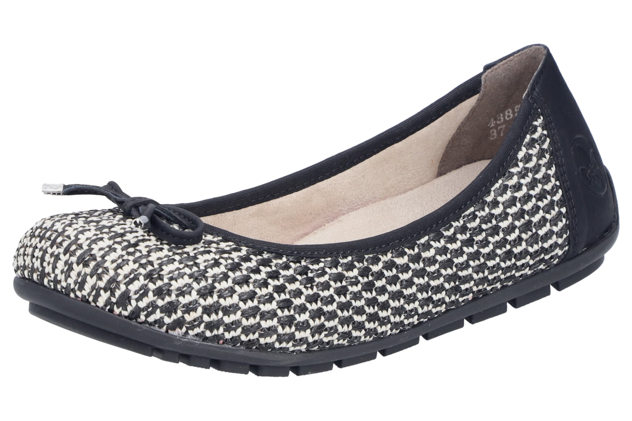 Ballerines Rieker en noir : devant