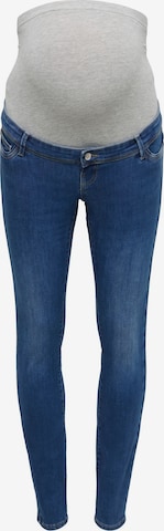 Only Maternity Skinny Jeans 'OLMAlly' in Blauw: voorkant