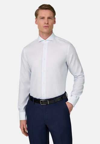 Boggi Milano Regular Fit Hemd in Blau: Vorderseite