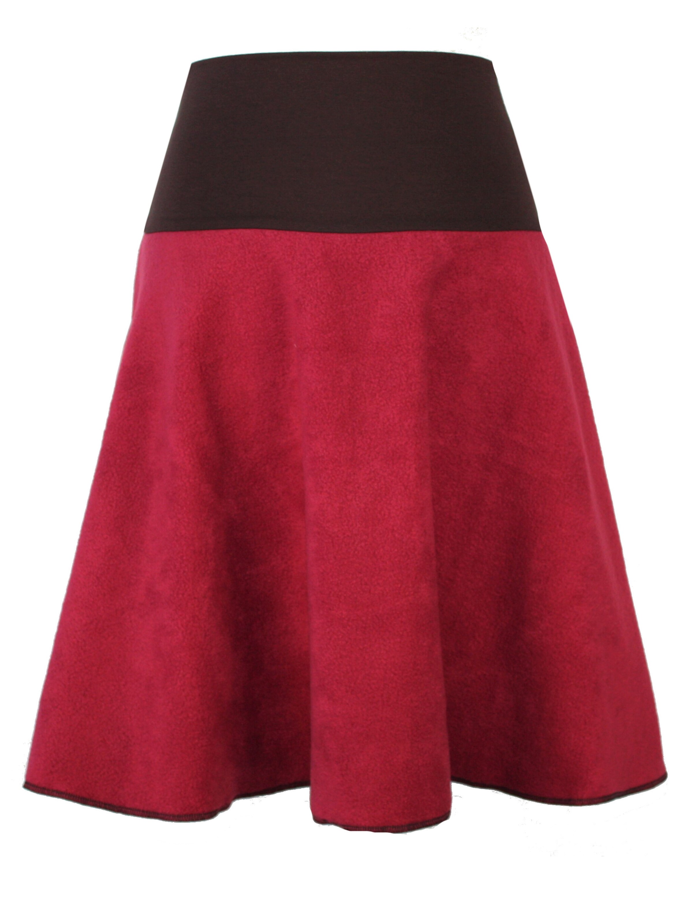 dunkle design Rock 'A-Linie Fleece'‌‌‌‌‌ in Rot: Vorderseite