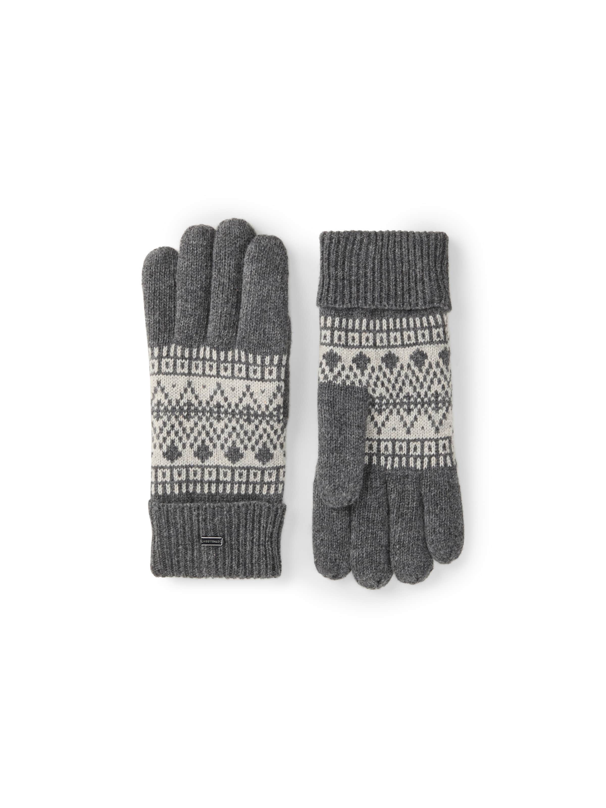STRELLSON Vingerhandschoenen in Grijs: voorkant