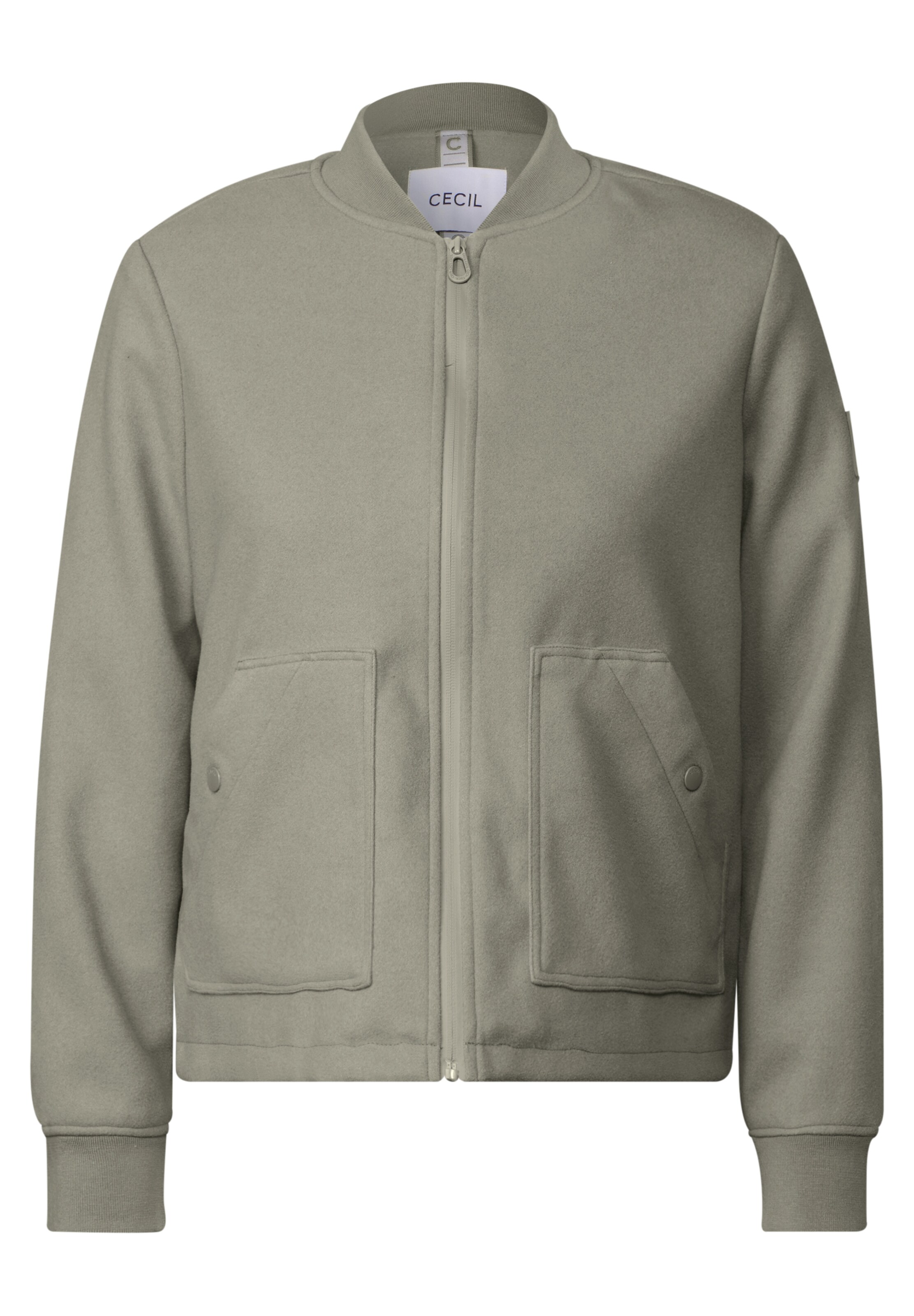 CECIL Blouson in Woll-Optik in Grün: Vorderseite
