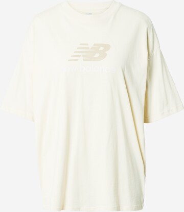 new balance - Camiseta talla grande 'Essentials' en blanco: frente