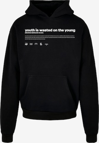 Lost Youth Sweatshirt 'Influenced' in Black: front