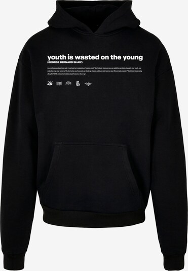 Lost Youth Sweartshirt 'Influenced' in schwarz / weiß, Produktansicht