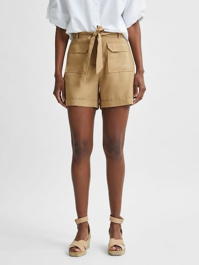 SELECTED FEMME Pants 'Taylor' in Light brown, View model